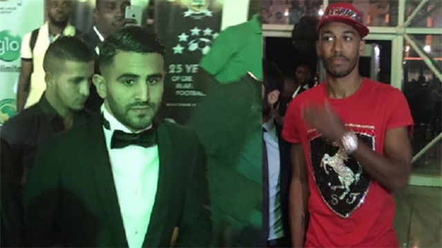 Yılın Afrikalı Futbolcusu Mahrez'in seçildiği ödül törenine Aubameyang'ın kıyafetleri damga vurdu.