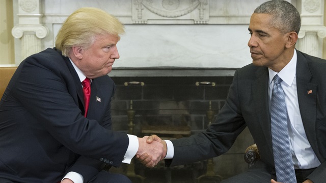 ABD Başkanı Barack Obama, halefi Donald Trump ile 10 Kasım'da Beyaz Saray'da bir araya gelmişti.