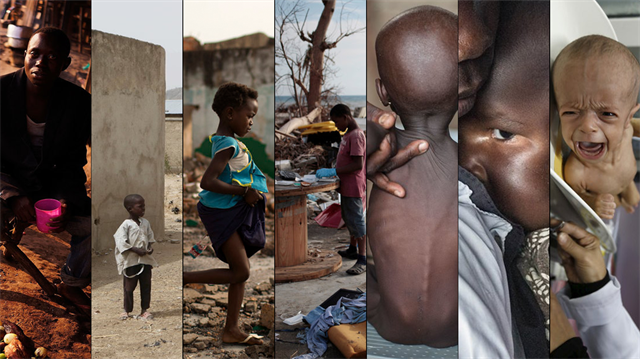 Burundi, Kamerun, Orta Afrika, Haiti, Nijerya, Güney Sudan ve Yemen'de milyonlarca insan acil yardıma muhtaç. 
