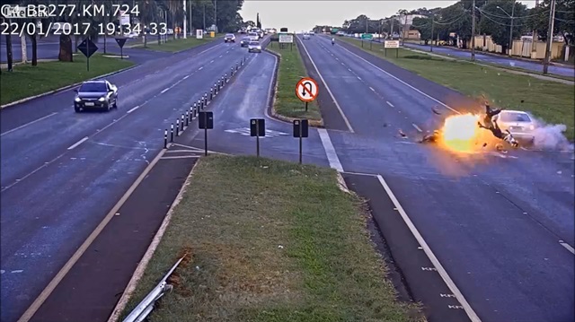 Motorcycle Bursts Into Flames In Accident Life