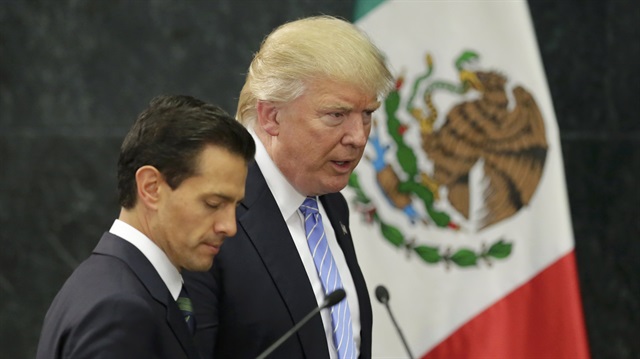 Meksika Cumhurbaşkanı Enrico Pena Nieto ve ABD Donald Trump 