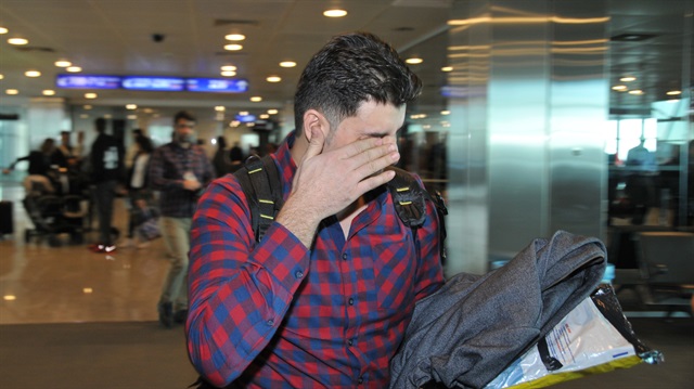 ABD'ye gitmek için Atatürk Havalimanı'na gelen ancak uçuşu iptal edilen yolculardan biri de Suriye uyruklu Nail Zain (32) oldu.