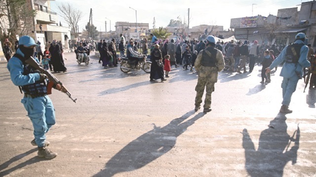 The new Syrian police force trained and equipped by Turkey, which was deployed on January 24 in Jarablus, is working 24-hour shifts in order to ensure stability and security in the border-city