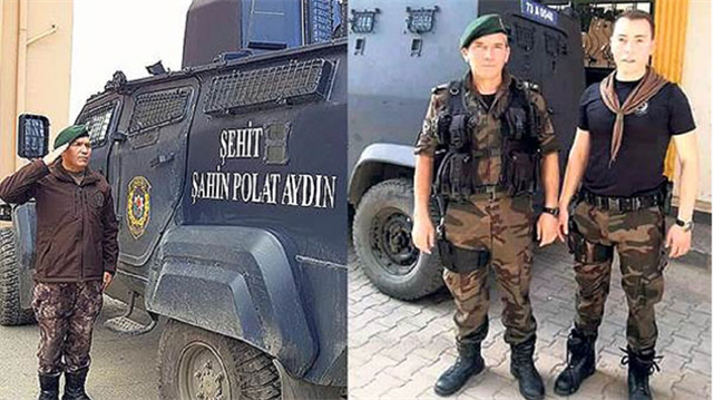 Özel harekat polisi Süleyman Aydın'ın kullandığı araca, şehit polis oğlu Şahin Polat Aydın'ın ismi verildi. 