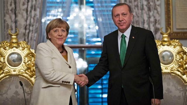German Chancellor Angela Merkel and Turkish President Recep Tayyip Erdoğan.