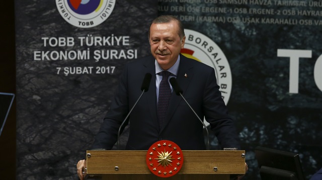 Cumhurbaşkanı Recep Tayyip Erdoğan, TOBB Ekonomi Şurası'nda konuştu.