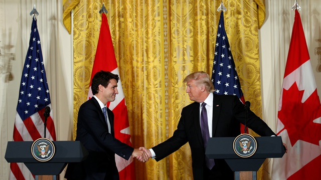 Kanada Başbakanı Justin Trudeau ve ABD Başkanı Donald Trump 