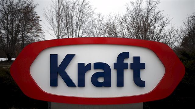 The Kraft logo is pictured outside its headquarters in Northfield, Ilinois.