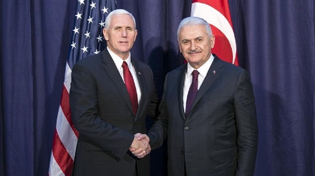 Başbakan Yıldırım, ABD Başkan Yardımcısı Pence ile görüştü.