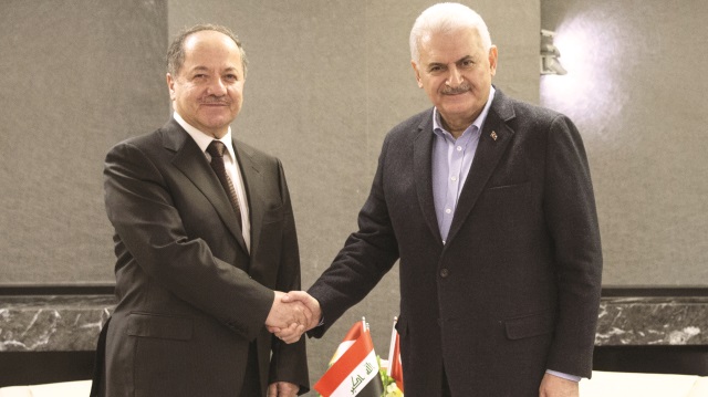 Başbakan Yıldırım, Münih'te IKBY lideri Barzani ile görüştü. 