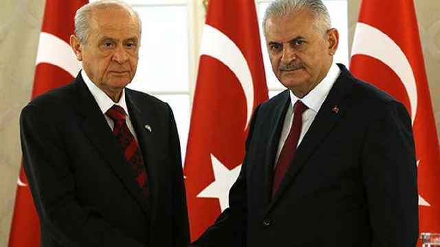 MHP lideri Bahçeli ve Başbakan Yıldırım