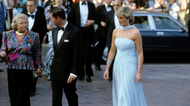 Among the gowns on display is the one Princess Diana wore to the Cannes Film Festival in 1987 
