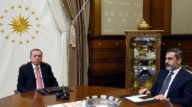 Cumhurbaşkanı Erdoğan, MİT Müsteşarı Fidan'ı kabul etti.