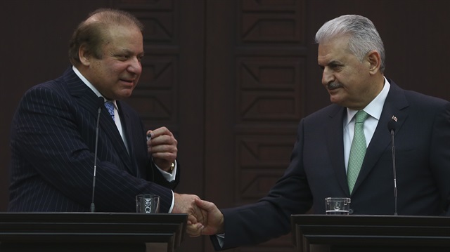 Başbakan Binali Yıldırım ve Pakistan Başbakanı Navaz Şerif.