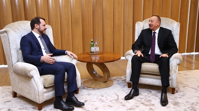 Enerji ve Tabii Kaynaklar Bakanı Berat Albayrak ve Azerbaycan'da Cumhurbaşkanı İlham Aliyev