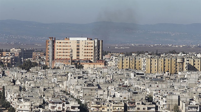 A general view on the Syrian city of Homs.