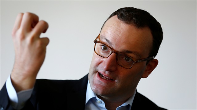 German Deputy Finance Minister Jens Spahn speaks during an interview with Reuters in Berlin