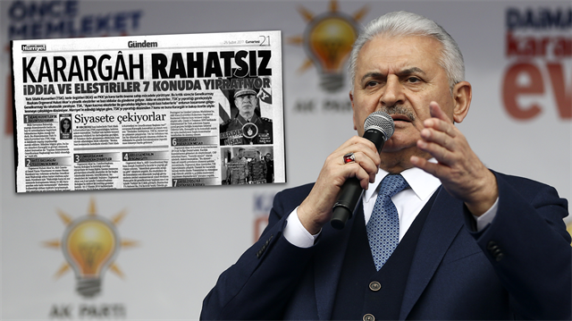 Başbakan Yıldırım, Hürriyet gazetesinin 28 Şubat özlemi taşıyan manşetine tepki gösterdi. 