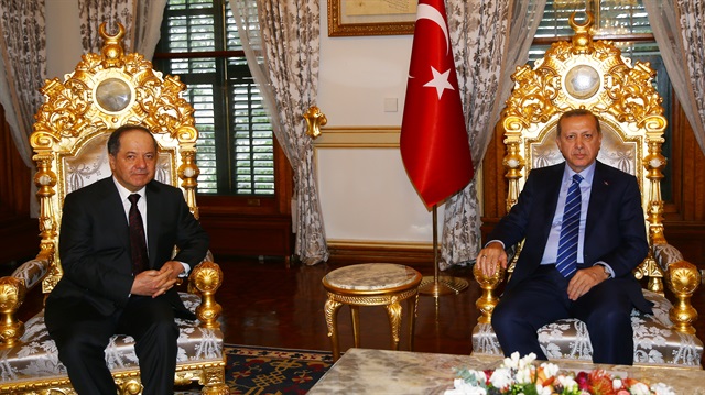 Erdoğan, IKBY Başkanı Barzani'yi kabul etti