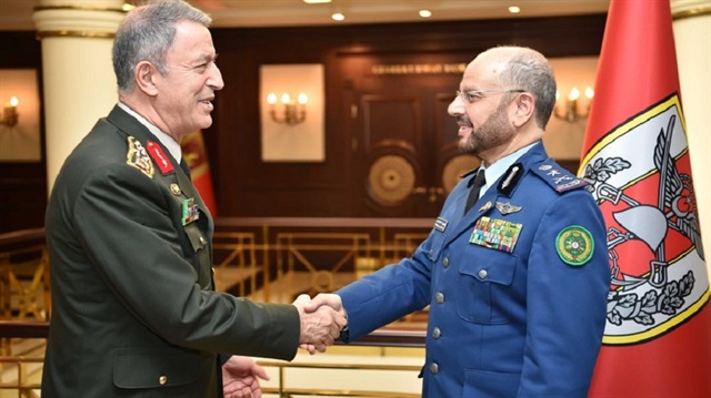 Genelkurmay Başkanı Orgeneral Akar, Korgeneral Alruwaili ile Genelkurmay Başkanlığı Karargahı'nda bir araya geldi. 