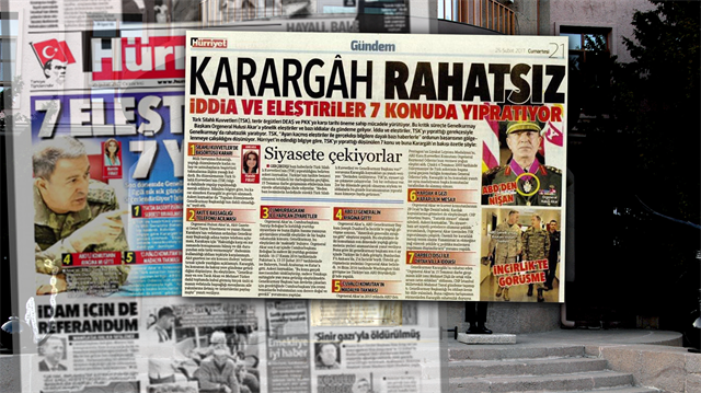Hürriyet gazetesinin 28 Şubat'ı hatırlatan manşetine tepki yağıyor.