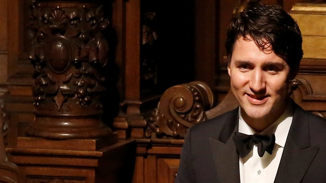Kanada Başbakanı Justin Trudeau, katıldığı bir etkinlikte konuşuyor. 
