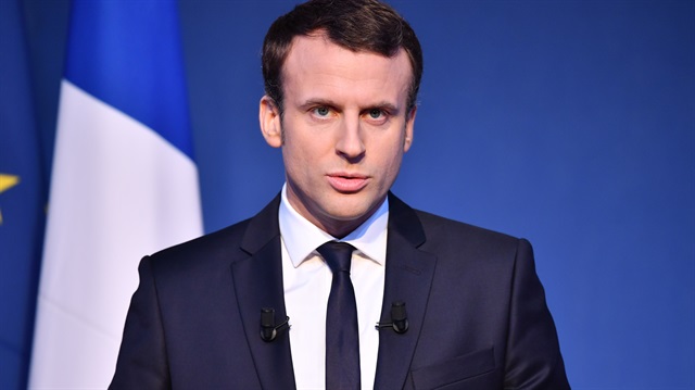 En Marche hareketinin lideri eski Ekonomi Bakanı Emmanuel Macron.