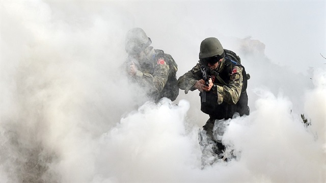 Turkish special forces teams in al-Bab. 