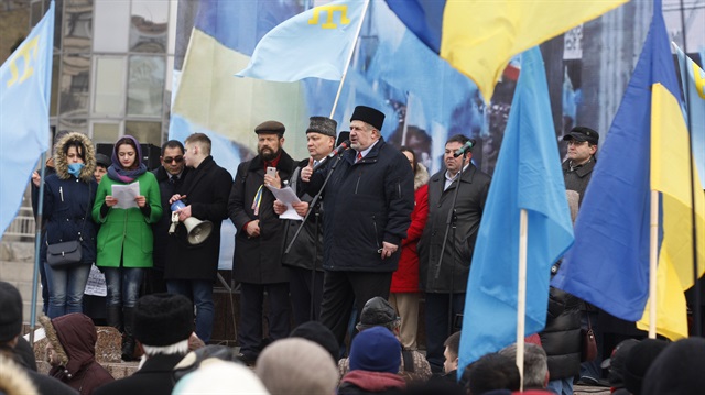 Kırım Tatarları, Rusya'nın ilhakına tepki gösteriyor. 