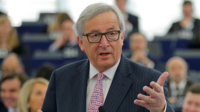 European Commission President Jean-Claude Juncker delivers a speech during a debate on the future of the E.U. to mark the upcoming 60th anniversary of the Treaty of Rome at the European Parliament in Strasbourg, France

