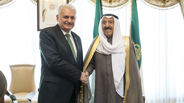 Başbakan Yıldırım, Kuveyt Emiri el Sabah ile görüştü.