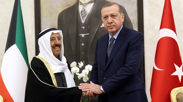Turkish President Recep Tayyip Erdoğan receives Kuwaiti Emir Sabah al-Ahmad al-Jaber al-Sabah in Ankara 