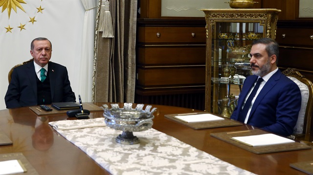 Cumhurbaşkanı Recep Tayyip Erdoğan, MİT Müsteşarı Hakan Fidan'ı kabul etti.