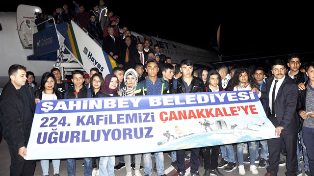 Gaziantep'ten 183 öğrenci Çanakkale'ye uğurlandı