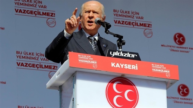 MHP lideri Devlet Bahçeli, Kayseri mitinginde konuştu. 