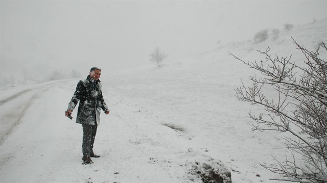 Tokat'ın Reşadiye ilçesinde yüksek kesimlerde kar yağışı etkili oldu. 