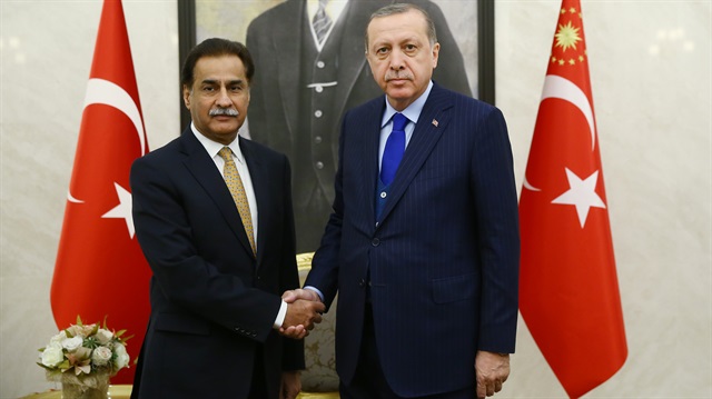Cumhurbaşkanı Erdoğan, Pakistan Ulusal Meclisi Başkanı Sadık'ı kabul etti.