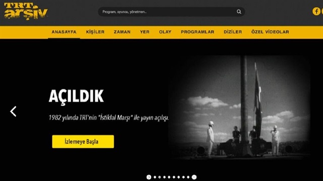 TRT arşiv giriş ekranı ile karşınızdayız.