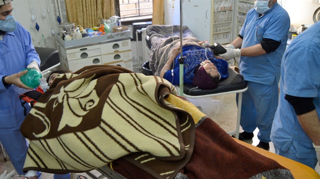 Esed rejimi, İdlib'de kimyasal silahla sivillere saldırdı.