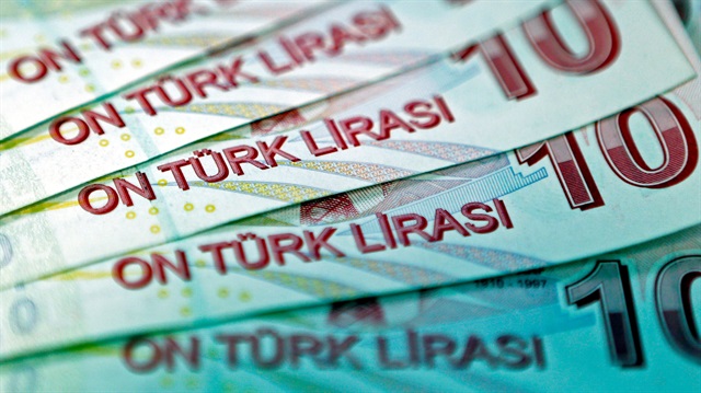 Turkish 10 lira banknotes are seen in this illustration picture
