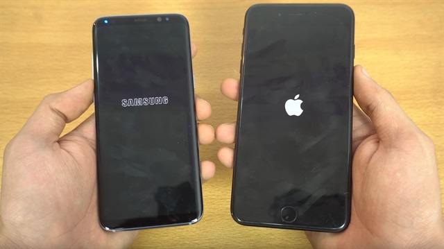 Samsung Galaxy S8 ve iPhone 7 Plus hız testinde karşı karşıya geldi