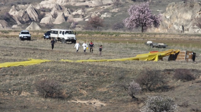 Kapadokya'da yine balon kazası yaşandı. 