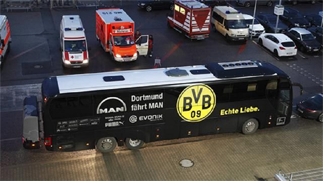 Borussia Dortmund takım otobüsü yakınlarında patlama meydana geldi