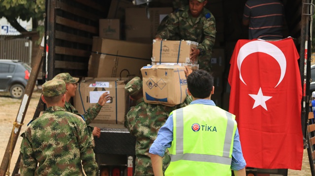 Türkiye'nin yardımları Kolombiya'daki afet bölgesine ulaştı

