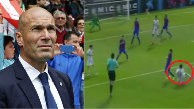 Zidane'ın oğlu ceza sahasından yaptığı şutla topu filelerle buluşturdu.