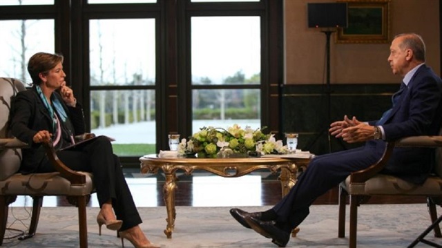 Turkish president Recep Tayyip Erdoğan sits down for an interview with CNN International's Becky Anderson
