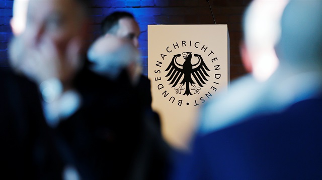 The logo of the German Federal Intelligence Agency (BND) is pictured 
