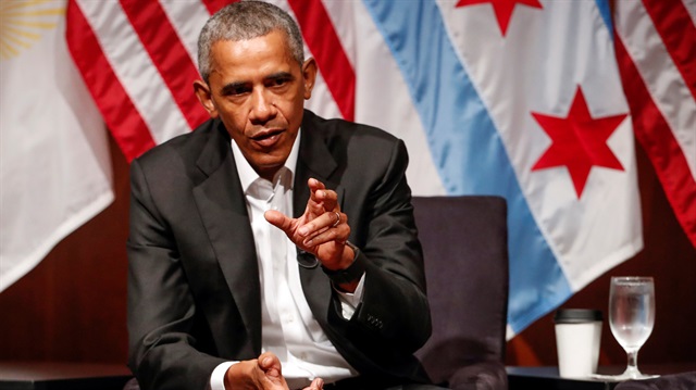 ABD'nin önceki Başkanı Barack Obama Chicago Üniversitesindeki Logan Sanat Merkezi'nde bir söyleşiye katılarak konuşma yaptı.