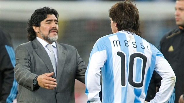 Maradona Arjantin Milli Takımı'nı çalıştırırken.