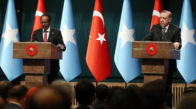 Cumhurbaşkanı Erdoğan, Somalili mevkidaşı ile ortak açıklama yaptı.